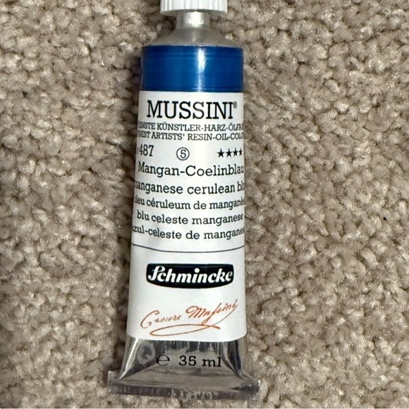 Schmincke Mussini Oil Paint Set of 4- red, yellow, blue and green. Oil paint. - Picture 5 of 13